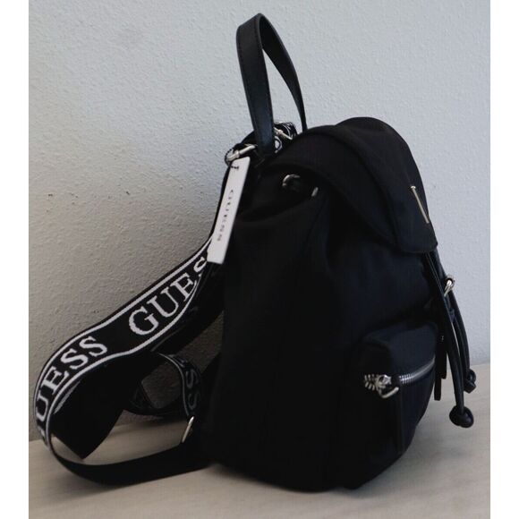 Guess NL917232 Women's Black Clemmons Nylon Rucksack Backpack - Picture 4 of 11